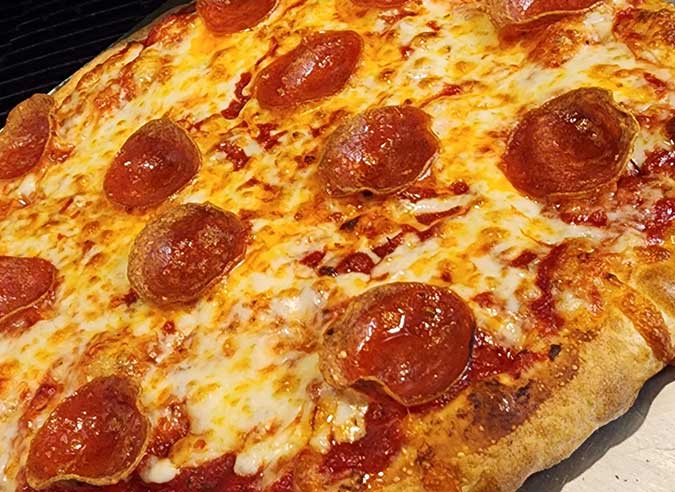 Primo's Pizza restaurant pizzeria in Johnstown, Pennsylvania thick crust pepperoni