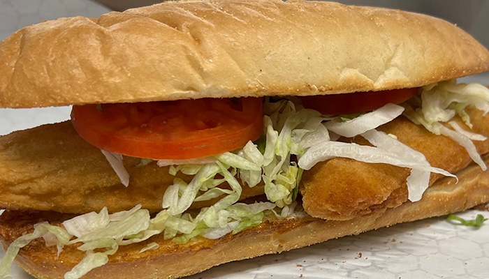 Breaded cod fish sandwich made famous by Primo's Pizza, the best sandwiches in Johnstown, PA