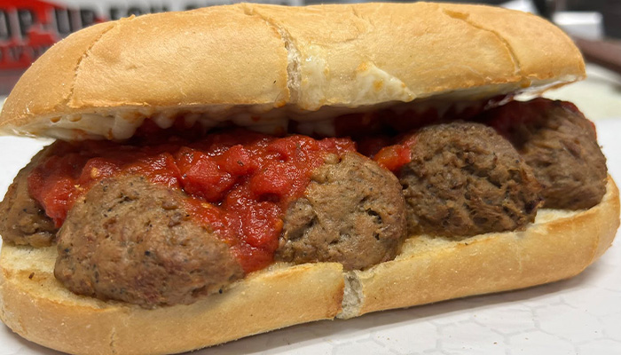 Meatball hoagie sandwich made famous by Primo's pizza, the best sandwiches in johnstown, PA